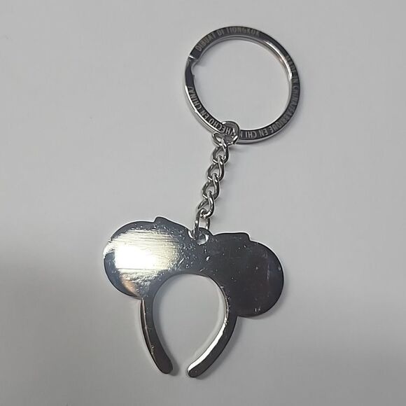Disney Mickey / Minnie Mouse EARS Gold Glitter Bow Keychain - Picture 5 of 5